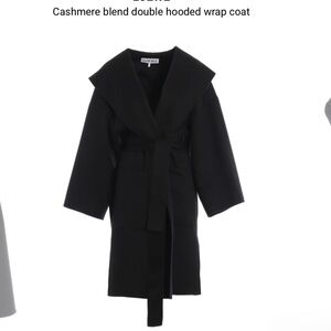 Loewe Black Cashmere Hooded Coat